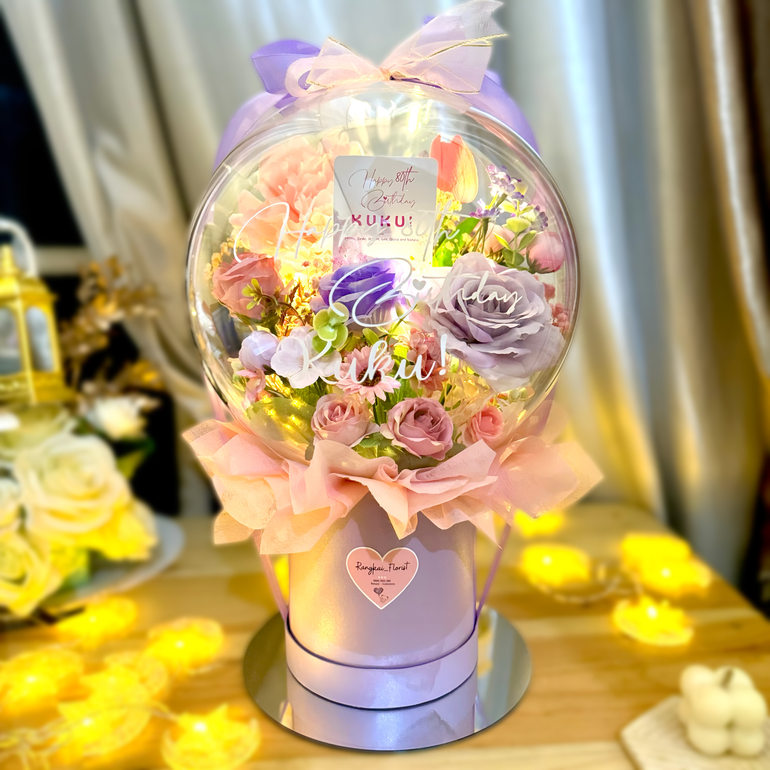 Balon Bunga Akrilik D26