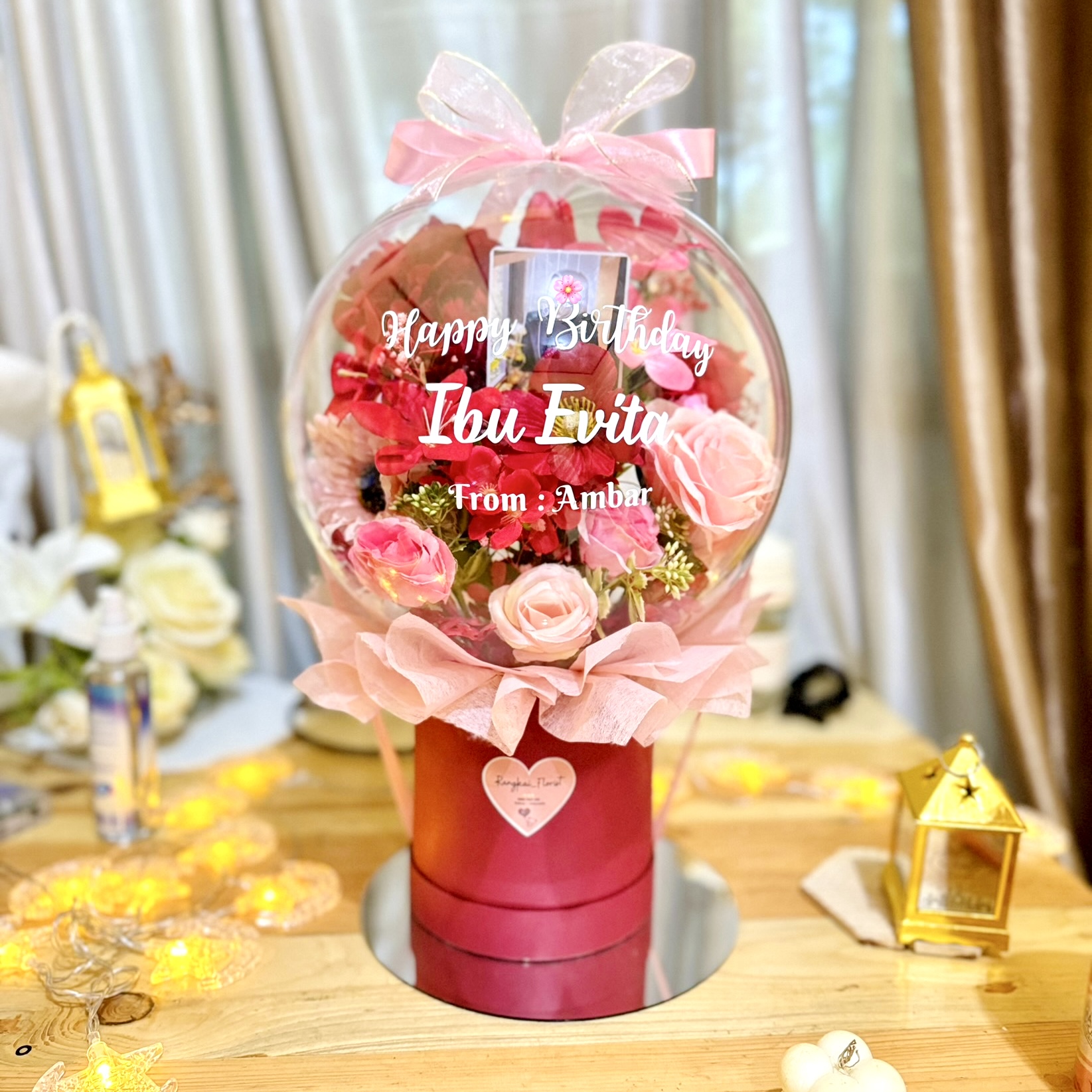 Balon Bunga Akrilik D26