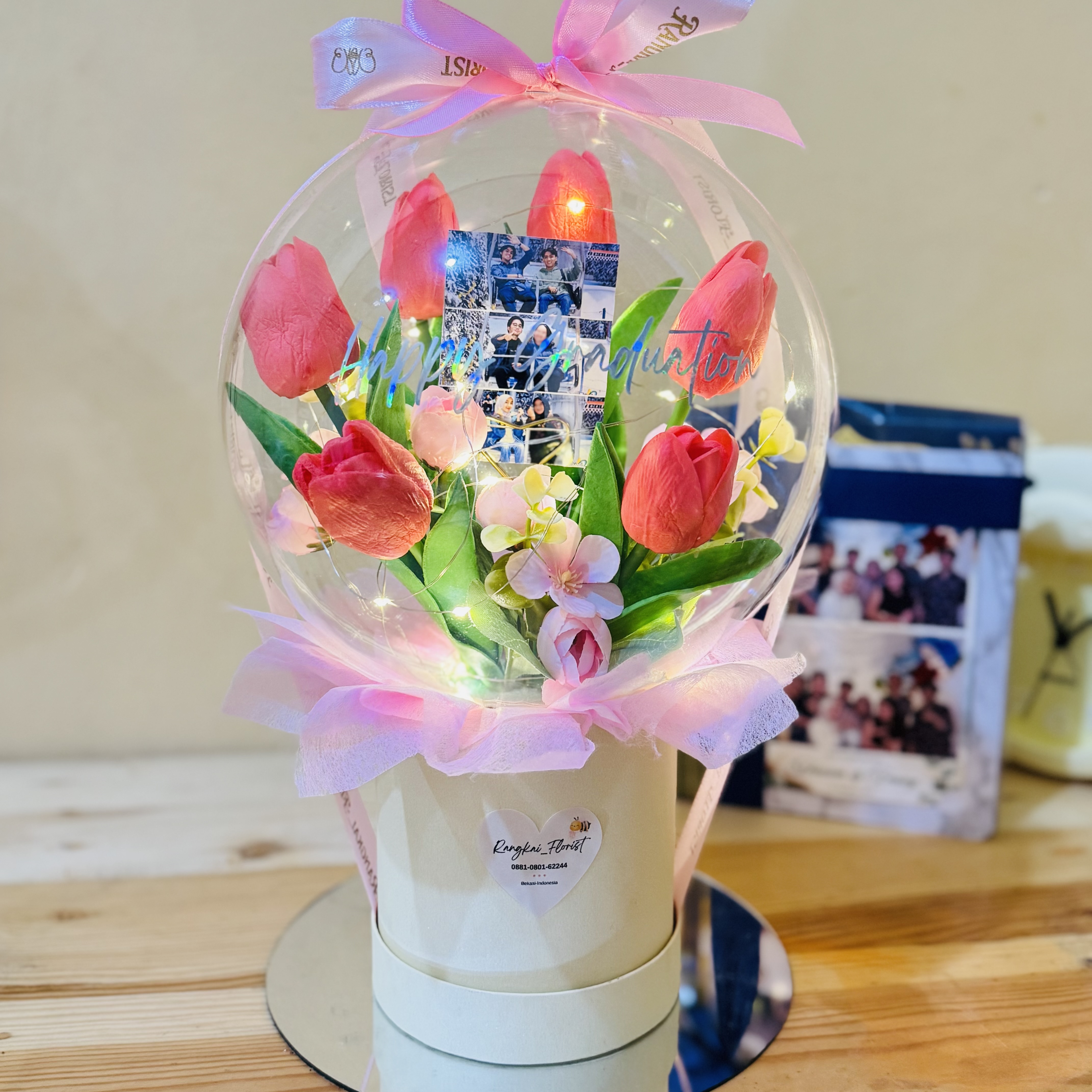 Balon Bunga Akrilik Tulip